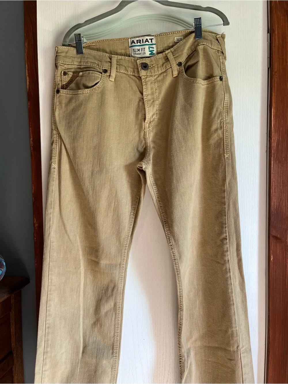 Ariat Men’s Slim Fit Straight Leg Jeans in Tan